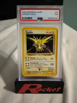 Zapdos PSA 7 NEW CERT Unlimited Base Set 16/102 Pokemon TCG Holo - Image 1