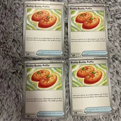 4x Buddy Buddy Puffin 144/162 Temporal Forces Uncommon Pokemon Playset - Image 1