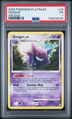 2009 POKEMON PLATINUM ARCEUS #16 GENGAR PSA 1 - Image 1