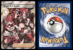 TEAM YELL GRUNT 202/202 SWORD & SHIELD BASE SET POKEMON FULL ART TRAINER NM - Image 1