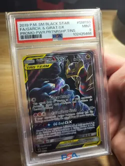 2019 POKEMON SM BLACK STAR PROMO SM193 FULL ART GARCHOMP & GIRATINA GX PSA 9 - Image 3