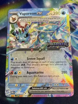 Pokemon TCG Vaporeon EX 023/131 Holo Prismatic Evolutions Stamped Promo - Image 1