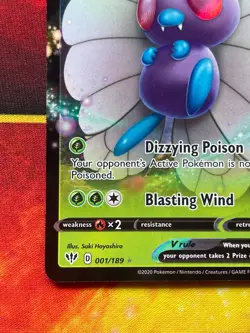 Butterfree V 001/189 Ultra Rare - Pokemon Sword & Shield Darkness Ablaze - NM - Image 4