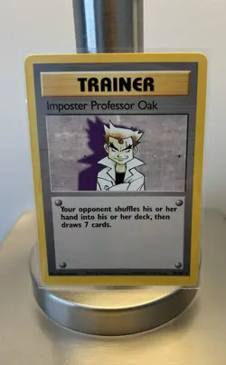 Pokemon Imposter Professor Oak Trainer Rare Base Set 73/102 Regular 1999 WOTC - Image 1