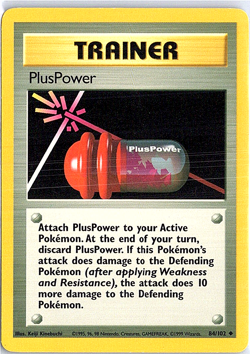 Pokemon TCG - Base Set - PlusPower - 84/102 - Uncommon - Regular LP - Image 1