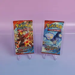 POKEMON XY PRIMAL CLASH ARTWORK SET GROUDON / KYOGRE LOT ENGLISH OVP SEALED - Image 1
