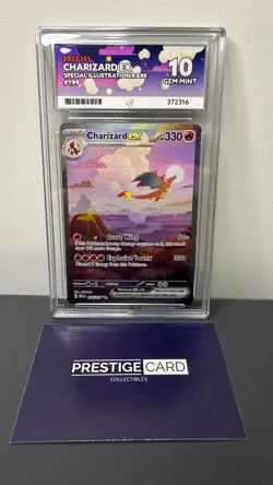 Charizard ex 199/165 151 Special Illustration Rare ACE GEM MINT 10 Pokemon TCG - Image 1