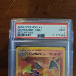 2016 Pokemon XY Evolutions #11 Charizard Holo PSA 9 MINT - Image 2