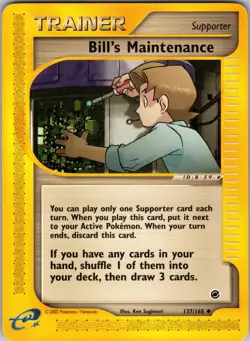 Bill's Maintenance 137/165 Expedition Pokemon TCG NM - Image 1