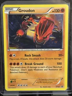 Pokemon Groudon TCG Black Star Promos XY52 Holo - Image 1