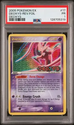 2005 POKEMON EX DEOXYS #17 DEOXYS-REVERSE FOIL PSA 1 - Image 1