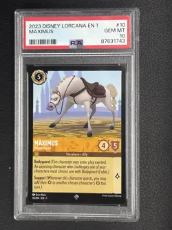 2023 Disney Lorcana EN 1 The First Chapter Maximus #10 PSA 10 - Population of 38 - Image 1