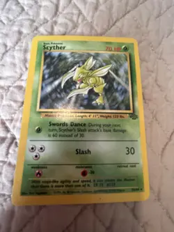1999 Pokemon, Jungle, #26/64 Scyther, Rare card TCG - Image 1