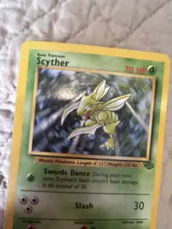 1999 Pokemon, Jungle, #26/64 Scyther, Rare card TCG - Image 3