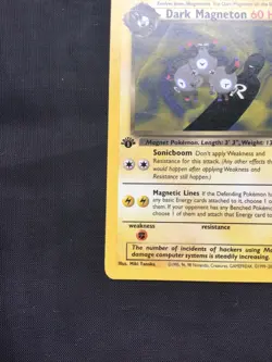 Pokemon Cards: Team Rocket 1st Edition Rare: Dark Magneton 28/82 - Image 5