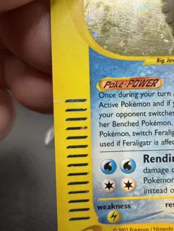 Feraligatr Holo Expedition Set Pokemon Card 12/165 WOTC MP - Image 3