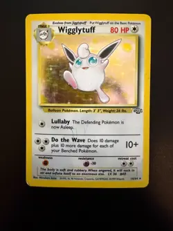 Pokemon Wigglytuff Jungle Holo Rare Card 16/64 HP80 1999 English TCG - Image 1