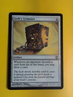Geth's Grimoire. Artifact Magic the Gathering Card. - Image 1