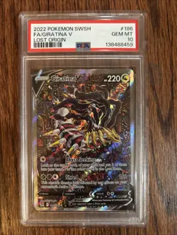 Pokemon TCG Giratina V #186 From Lost Origin PSA 10 Gem Mint Graded Card - Image 1