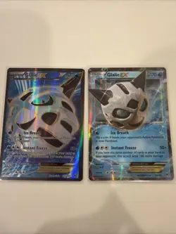 Pokemon TCG Glalie EX Holo Ultra Rare Card 155/162 And Glalie EX 34/162 Holo - Image 1