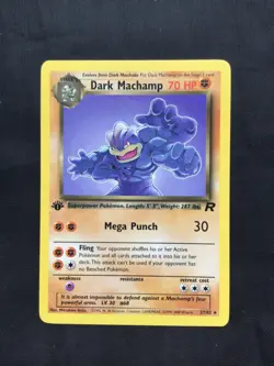 Pokemon Cards: Team Rocket 1st Edition Rare: Dark Machamp 27/82 - Image 1