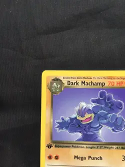 Pokemon Cards: Team Rocket 1st Edition Rare: Dark Machamp 27/82 - Image 2