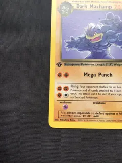 Pokemon Cards: Team Rocket 1st Edition Rare: Dark Machamp 27/82 - Image 5