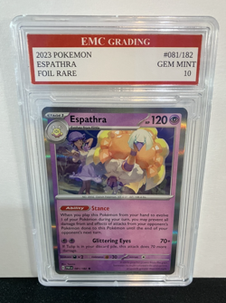 ESPATHRA HOLO FOIL 2023 Pokemon RARE #81/182 Card GRADED 10 MINT - Image 1