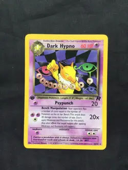 Pokemon Cards: Team Rocket 1st Edition Rare: Dark Hypno 26/82 - Image 1