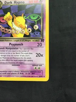 Pokemon Cards: Team Rocket 1st Edition Rare: Dark Hypno 26/82 - Image 4