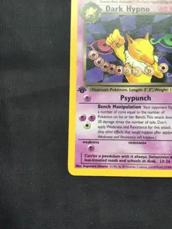Pokemon Cards: Team Rocket 1st Edition Rare: Dark Hypno 26/82 - Image 5
