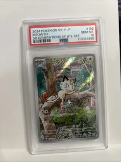 Pokemon Meowth PSA10 Promo SV P Generations Trading Card Rare Authentic - Image 1