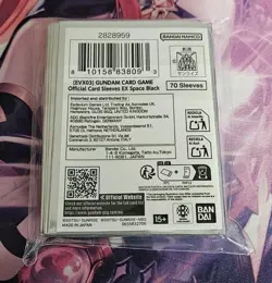Gundam Card Game Official Card Sleeves (70) EX Space Black Bandai Card Fest - Image 2