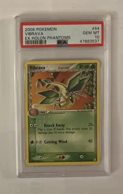2006 Pokemon Vibrava EX Holon Phantoms Card #54 PSA 10 - Image 1