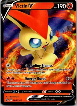 Victini V SWSH104 SWSH: Sword & Shield Promo Cards holo Promo NM - Image 1