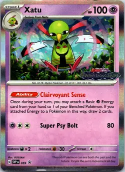 Xatu - (Prerelease) 059 SV: Scarlet & Violet Promo Cards Rare Holo NM - Image 1