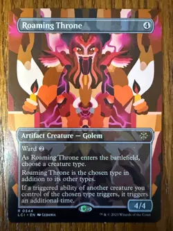 NONFOIL BORDERLESS Roaming Throne Lost Caverns Ixalan NM - Image 1