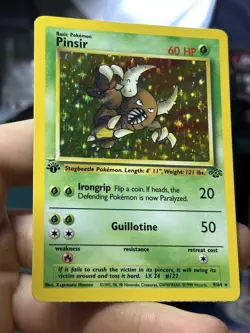 SCRATCH ERROR 1st Edition Pinsir 9/64 Jungle 1999 Holo Rare WOTC Pokemon Card - Image 5
