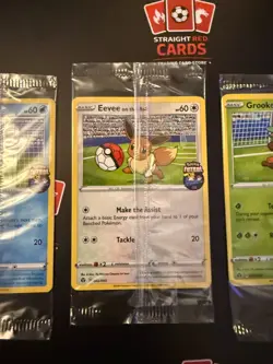 🔥 Pokemon Futsal Promo Set Sobble Eevee Grookey Sealed 3 Card Lot - Image 3