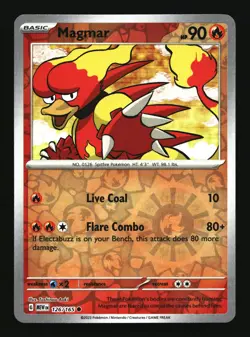 Pokemon Scarlet & Violet Paldea Evolved Magmar Reverse Holo #126/165 - Image 1