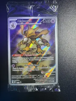 Pokemon TCG Mega Evolutions Alakazam 009 Pokemon Center Stamped Promo Sealed - Image 2