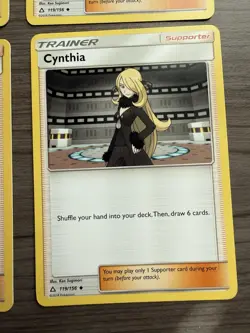 Pokemon TCG Trainer Cynthia 119/156 Ultra Prism Set Of 4 NM - Image 5