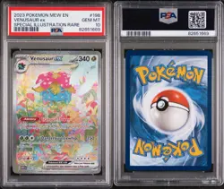 2023 POKEMON MEW EN-151 SPECIAL ILLUSTRATION RARE #198 VENUSAUR EX PSA 10 - Image 3