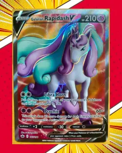 Galarian Rapidash V Full Art 167/198 Pokemon English Chilling Reign - Image 1