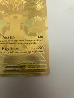 Pokemon TCG Mega Lucario EX SIR 188/132 Mega Evolutions Gold NM Pack Fresh - Image 3