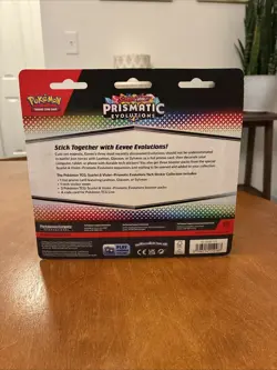 Prismatic Evolutions 3 Pack Blister Tech Sticker Collection Pokemon New Sealed - Image 2