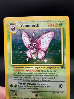 Pokemon TCG Venomoth Jungle 13/64 Holo Unlimited Holo Rare - HP/Damaged - Image 3