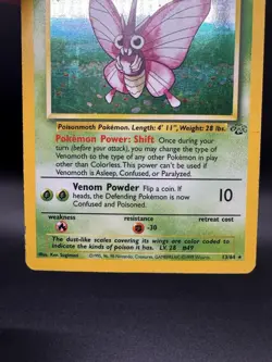 Pokemon TCG Venomoth Jungle 13/64 Holo Unlimited Holo Rare - HP/Damaged - Image 4