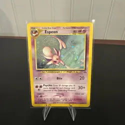 Pokemon Espeon Neo Discovery TCG 1/75 Holo Unlimited Rare Damaged - Image 1