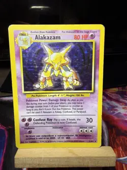 1999 Pokemon Base Set Alakazam Holo 1/102 - Image 1